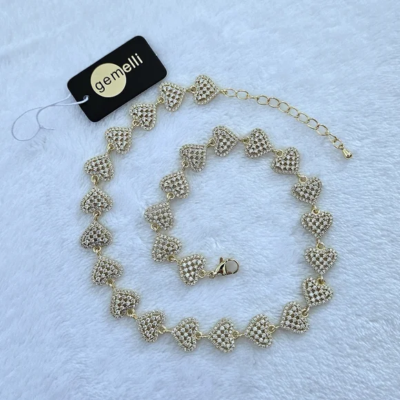 Gemelli👭 "Rebecca" Gold Hearts💛 Necklace - NWT - Picture 2 of 16